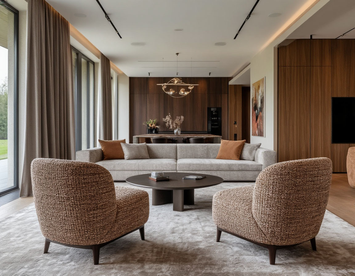 Фото отделки коттеджа в посёлке Риверсайд дом 27